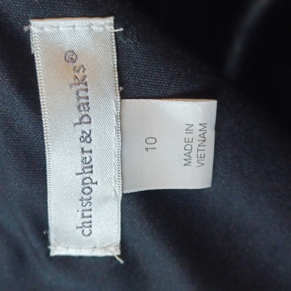 Christopher Banks Classic A-Line Midi Dress Sleeveless Black/white Polka Dot 10 - Picture 6 of 8